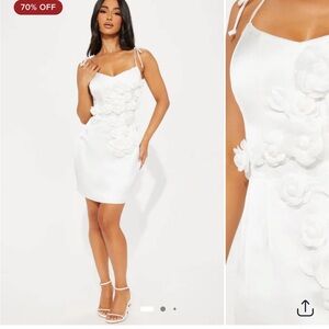 Fashion Nova White Floral Mini Dress